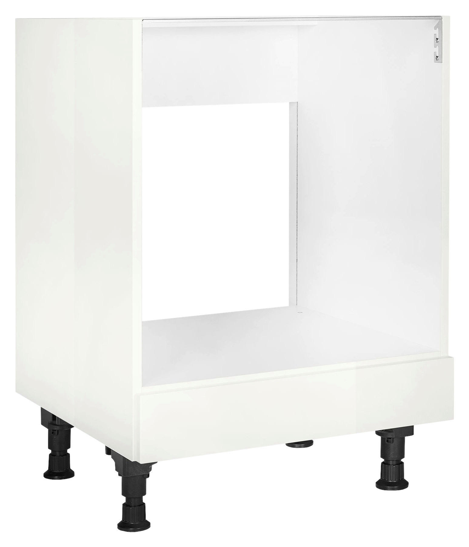 HERDUMBAUSCHRANK 60/87/56 cm in Weiß Hochglanz - Weiß Hochglanz, MODERN, Holzwerkstoff (60/87/56cm) - Nobilia