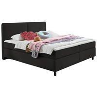 BOXSPRINGBETT 180/200 cm  in Schwarz  - Schwarz, Konventionell, Kunststoff/Textil (180/200cm) - Hom`in