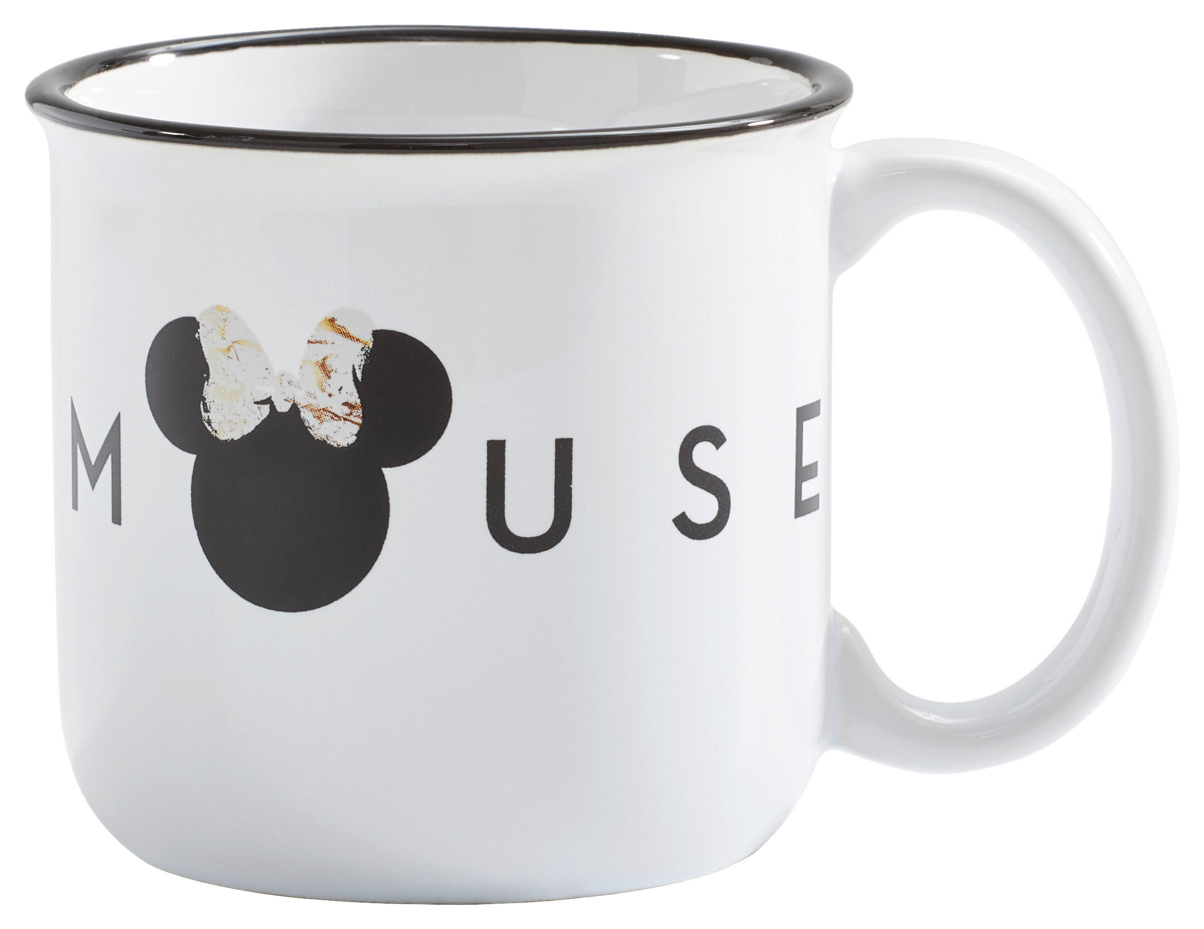 KAFFEEBECHER Minnie Mouse  415 ml   - Schwarz/Weiß, Trend, Keramik (13/10/10cm) - Disney