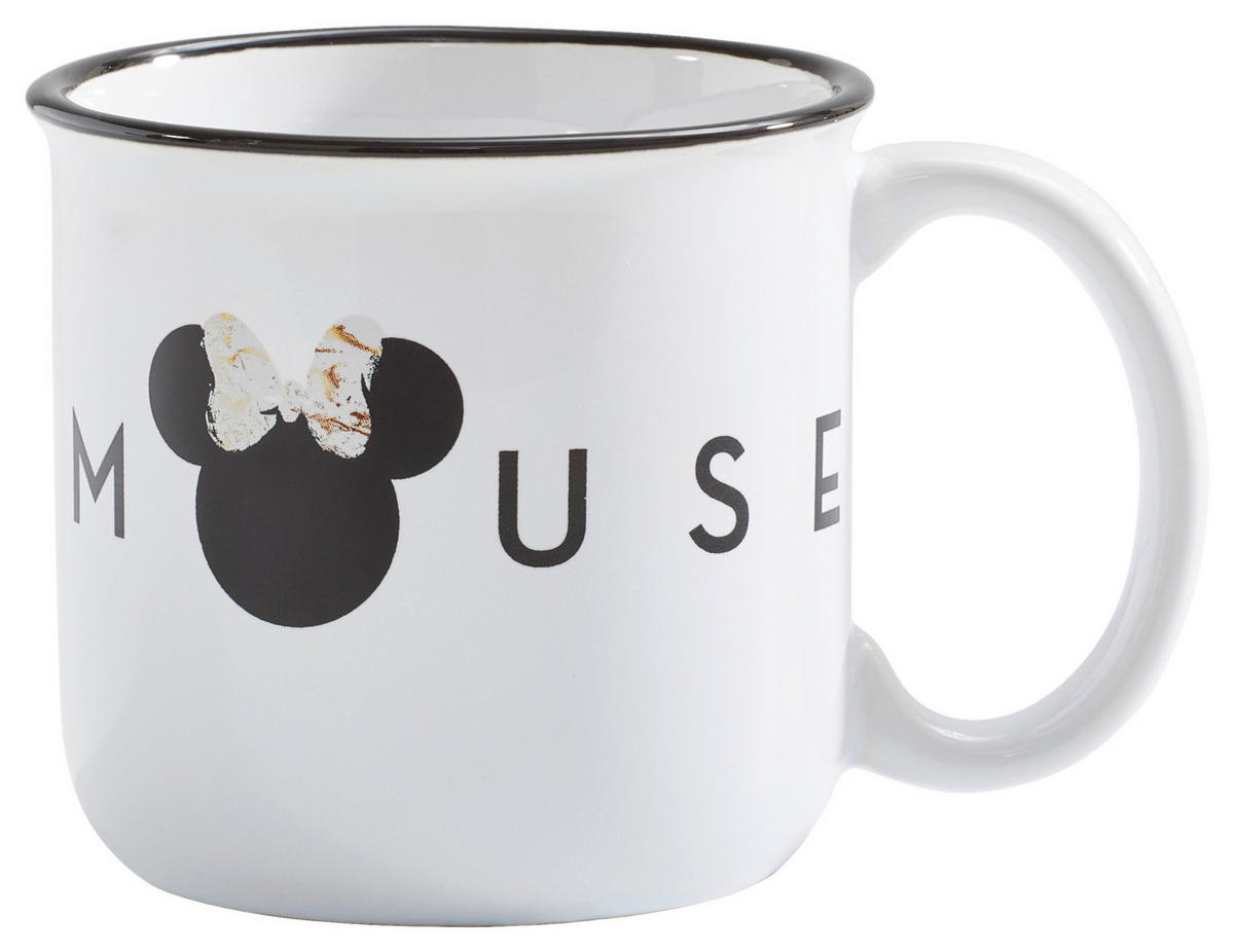 KAFFEEBECHER Minnie Mouse  415 ml   - Schwarz/Weiß, Trend, Keramik (13/10/10cm) - Disney