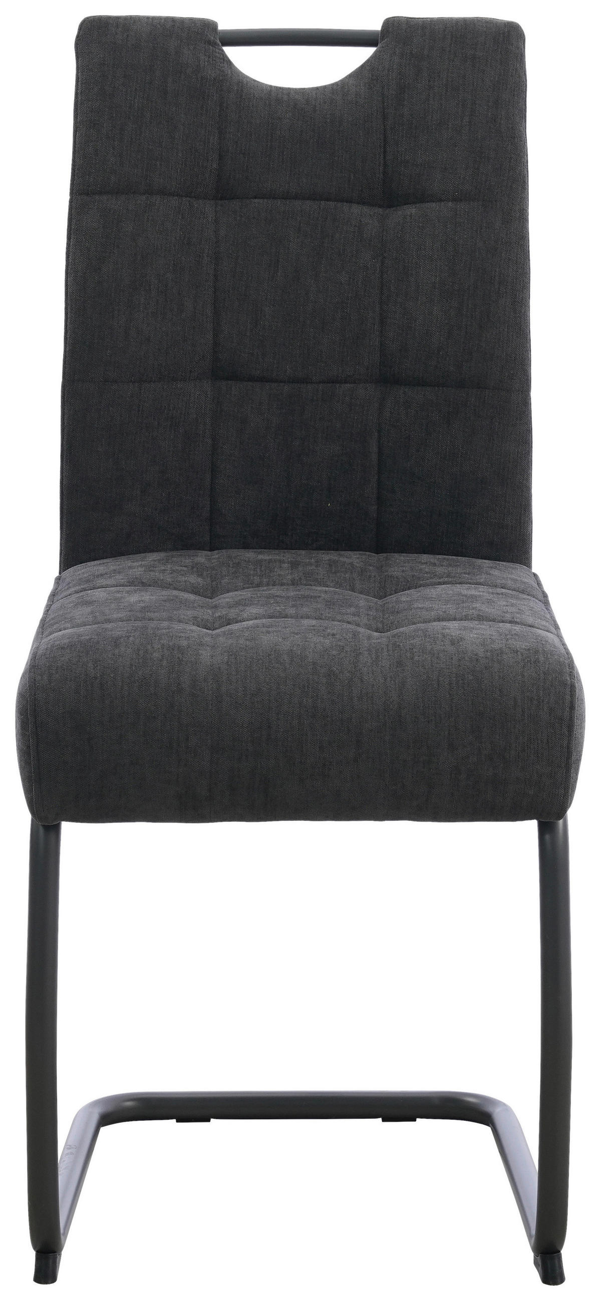 SCHWINGSTUHL   Mikrofaser  - Dunkelgrau/Grau, MODERN, Textil/Metall (44/95/61cm) - MID.YOU