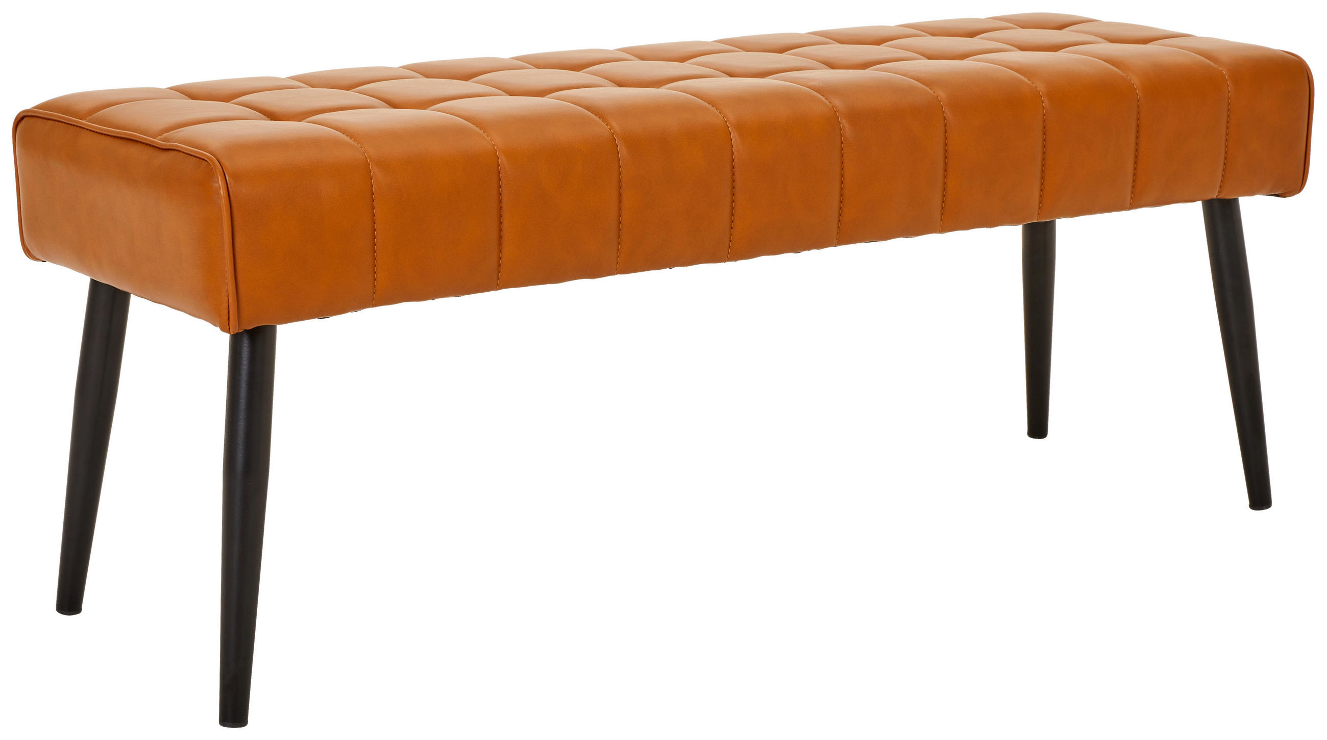 Xora Sitzbank Schwarz, Cognac 113x45x38 cm