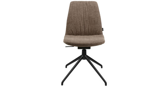 STUHL in Stahl Flachgewebe Metall, Textil - Braun, Design, Textil/Metall (46/85-88/55cm) - Johann Jakob