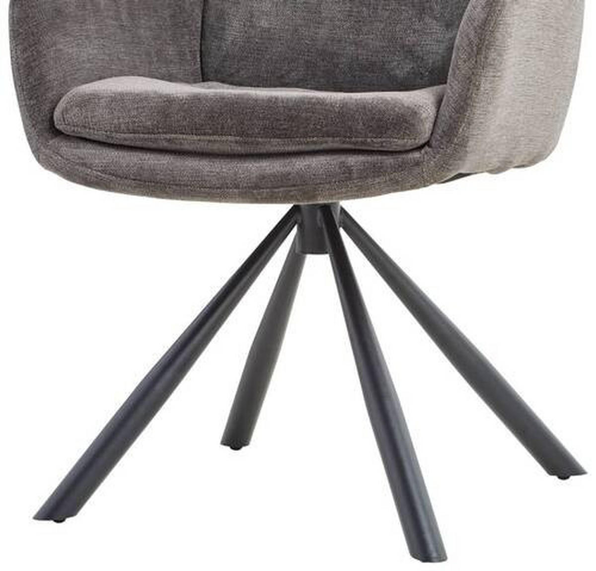 ARMLEHNSTUHL  in Eisen Webstoff  - Schwarz/Grau, Modern, Holz/Textil (67/92/60cm) - Livetastic