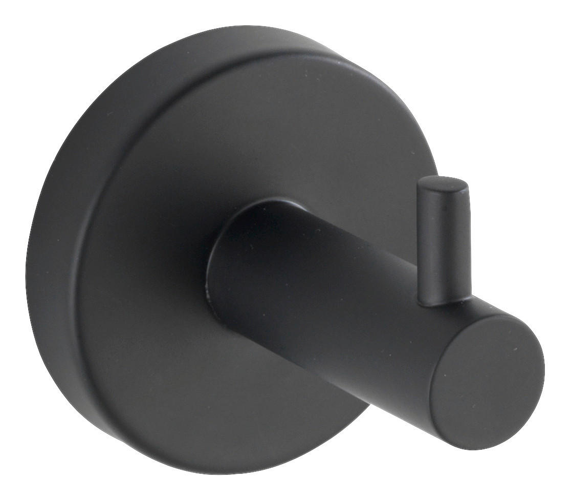 Wenko Handtuchhaken Bosio Black Schwarz 5.5x5.5x5.5 cm