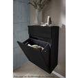 HOCHSCHRANK 40/163/30 cm  - Dunkelgrau, Design, Glas/Holzwerkstoff (40/163/30cm) - Novel