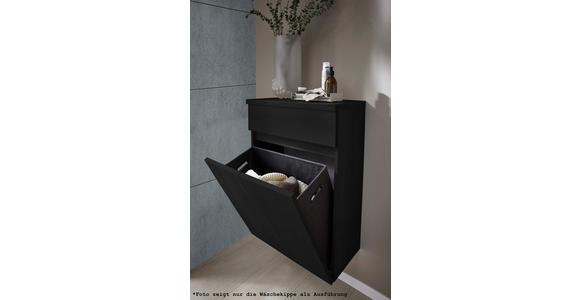 HOCHSCHRANK 40/163/30 cm - Dunkelgrau, Design, Glas/Holzwerkstoff (40/163/30cm) - Novel