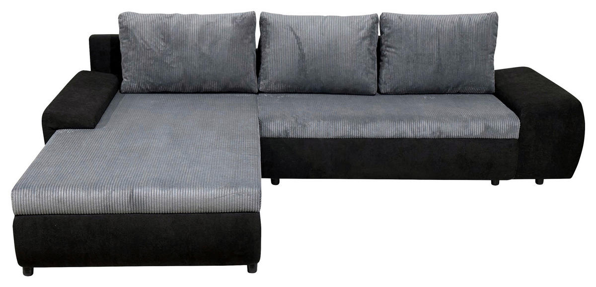 GARNITURA ZA DNEVNU SOBU siva, crna  - siva/crna, Moderno, tekstil (290/200/80cm) - Ti'me