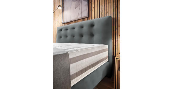 BOXSPRINGBETT 160/200 cm  in Anthrazit  - Anthrazit, KONVENTIONELL, Holz/Textil (160/200cm) - Dieter Knoll