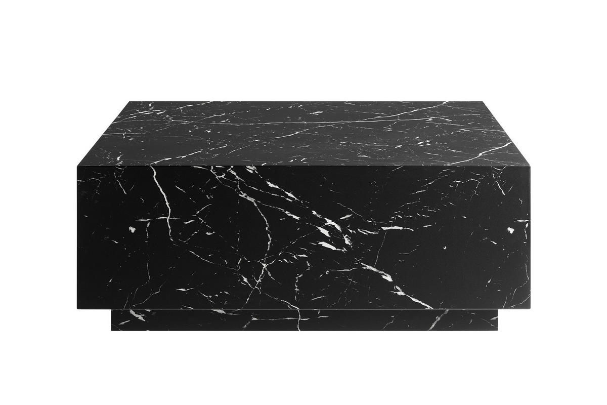 COUCHTISCH 90/90/35 cm quadratisch Schwarz  - Schwarz, Design, Holzwerkstoff (90/90/35cm) - Livetastic