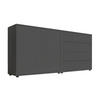 SIDEBOARD Mailand Set 3  in 158/73/33 cm  - Anthrazit/Schwarz, MODERN, Holzwerkstoff/Kunststoff (158/73/33cm) - MID.YOU