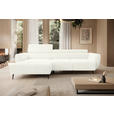 ECKSOFA  in Cord Creme  174/277 cm  - Creme/Schwarz, KONVENTIONELL, Textil/Metall (174/277cm) - Carryhome