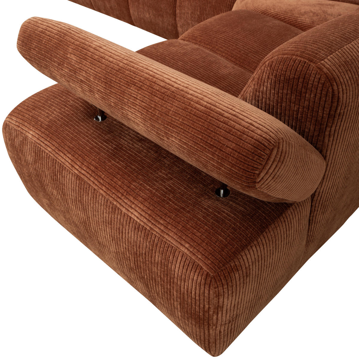 ECKSOFA Mojo Rostfarben gerippt  - Rostfarben, Design, Textil (310/230cm) - Livetastic