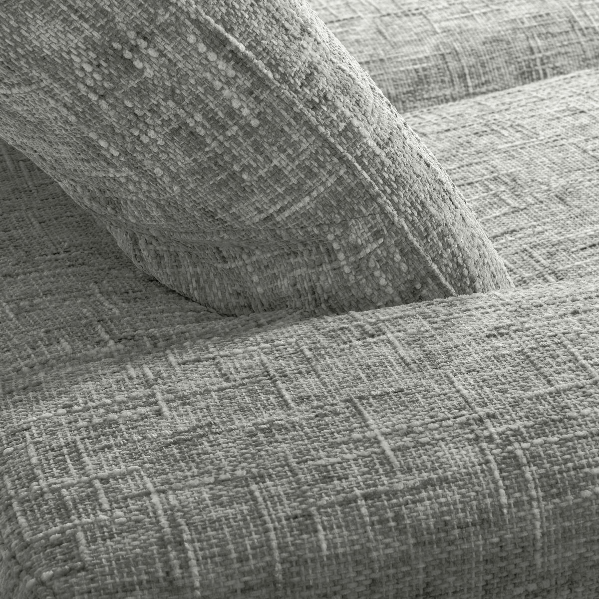 ECKSOFA PORTLAND Grau Struktur Kopfteilverstellung  - Chromfarben/Naturfarben, Design, Holz/Textil (187/295cm) - Livetastic