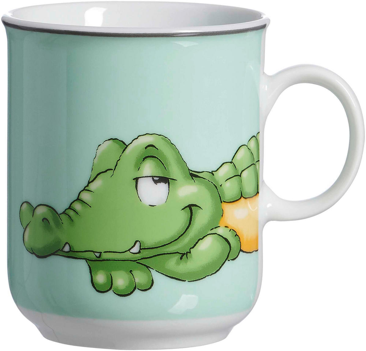 KINDERBECHER HAPPY ZOO  - Weiß/Grün, Basics, Keramik (11/8/9cm) - Ritzenhoff Breker