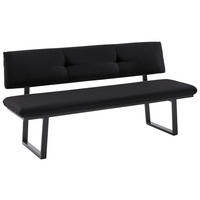 SITZBANK 200/86/60 cm  in Schwarz  - Schwarz, MODERN, Textil/Metall (200/86/60cm) - Cantus