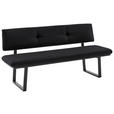 SITZBANK 180/86/60 cm  in Schwarz  - Schwarz, MODERN, Textil/Metall (180/86/60cm) - Cantus