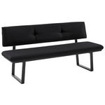 SITZBANK 180/86/60 cm  in Schwarz  - Schwarz, MODERN, Textil/Metall (180/86/60cm) - Cantus
