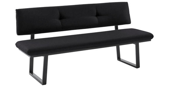 SITZBANK 160/86/60 cm in Schwarz - Schwarz, MODERN, Textil/Metall (160/86/60cm) - Cantus