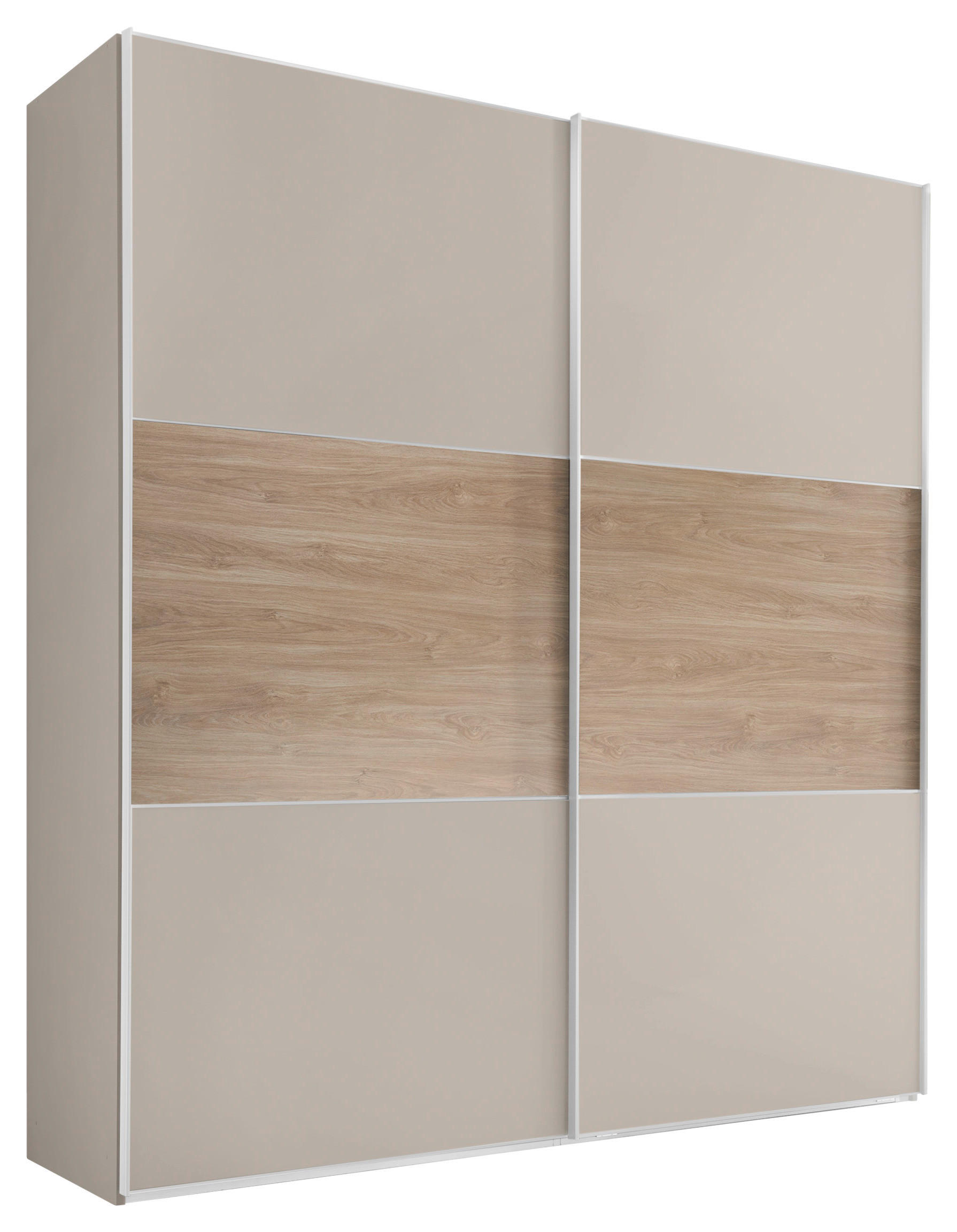 SCHWEBETÜRENSCHRANK in Eichefarben, Sandfarben  - Sandfarben/Eichefarben, Modern (200/222/68cm) - MID.YOU