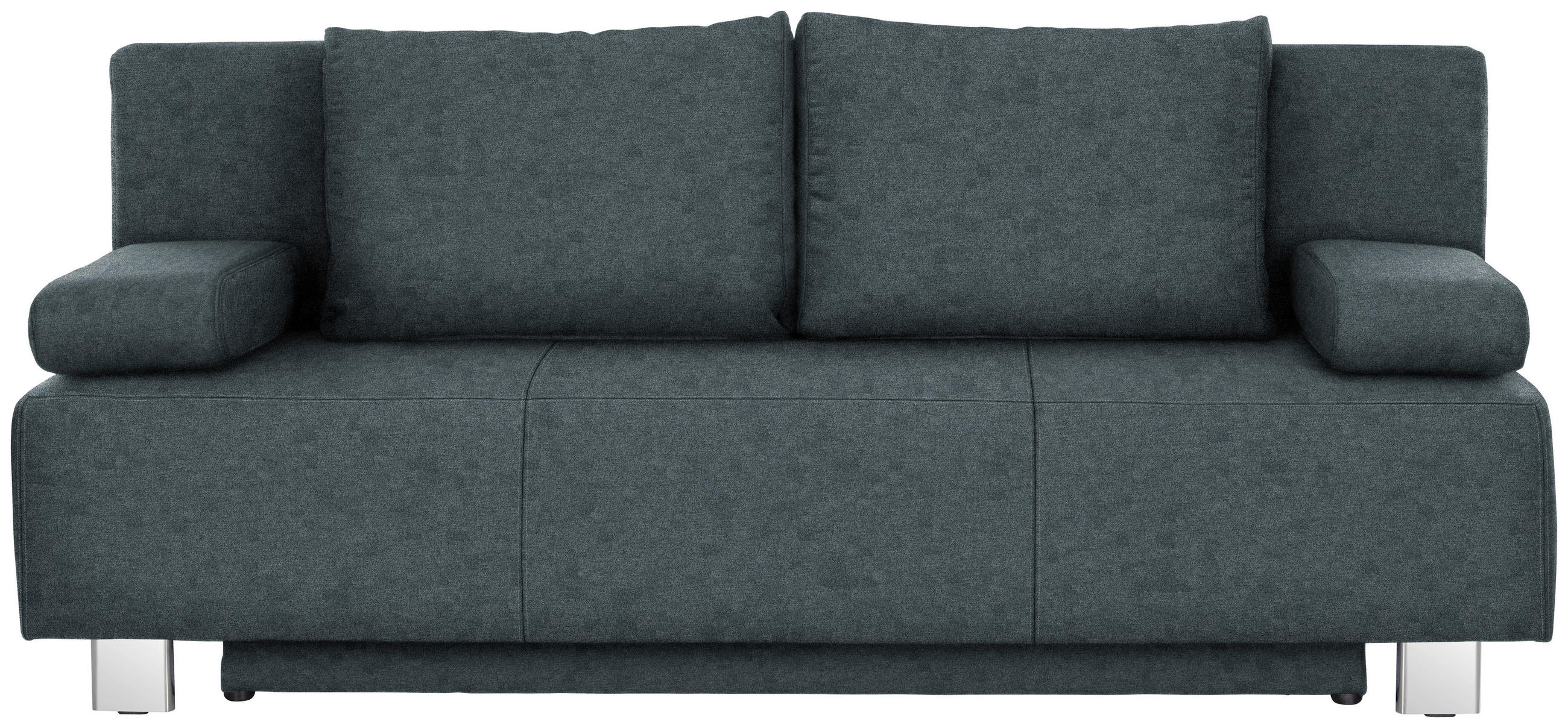 SCHLAFSOFA in Webstoff Anthrazit  - Chromfarben/Anthrazit, Design, Textil/Metall (197/88/89cm) - Xora