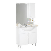 BADEZIMMER - Weiß, KONVENTIONELL, Holzwerkstoff (85/186/33-49cm) - Xora