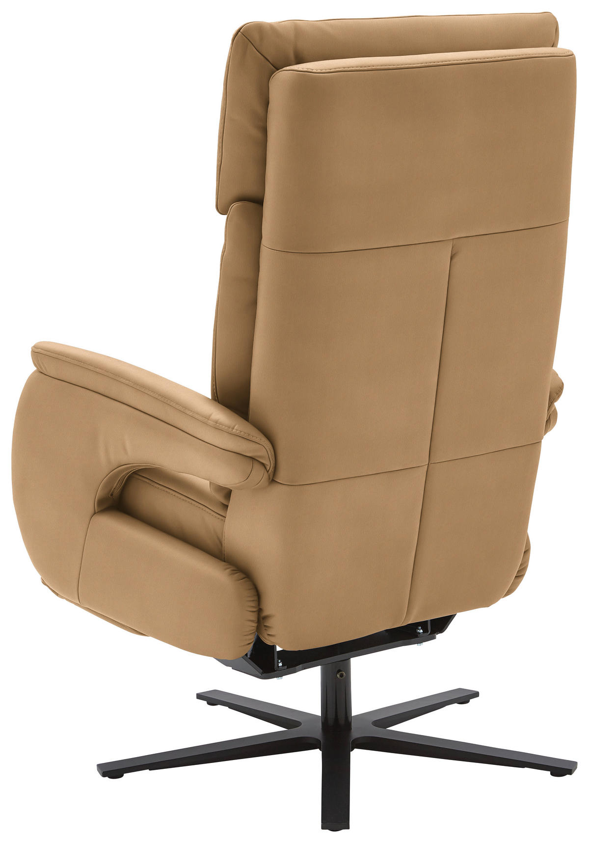 RELAXSESSEL in Leder Honig  - Schwarz/Honig, Design, Leder/Metall (70/117/85cm) - Dieter Knoll