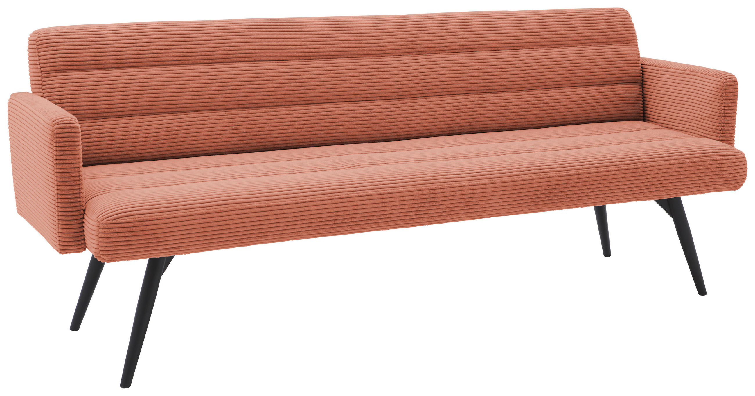 SITZBANK in Textil Rostfarben - Rostfarben/Schwarz, Design, Textil/Metall (216/86/68cm) - Dieter Knoll