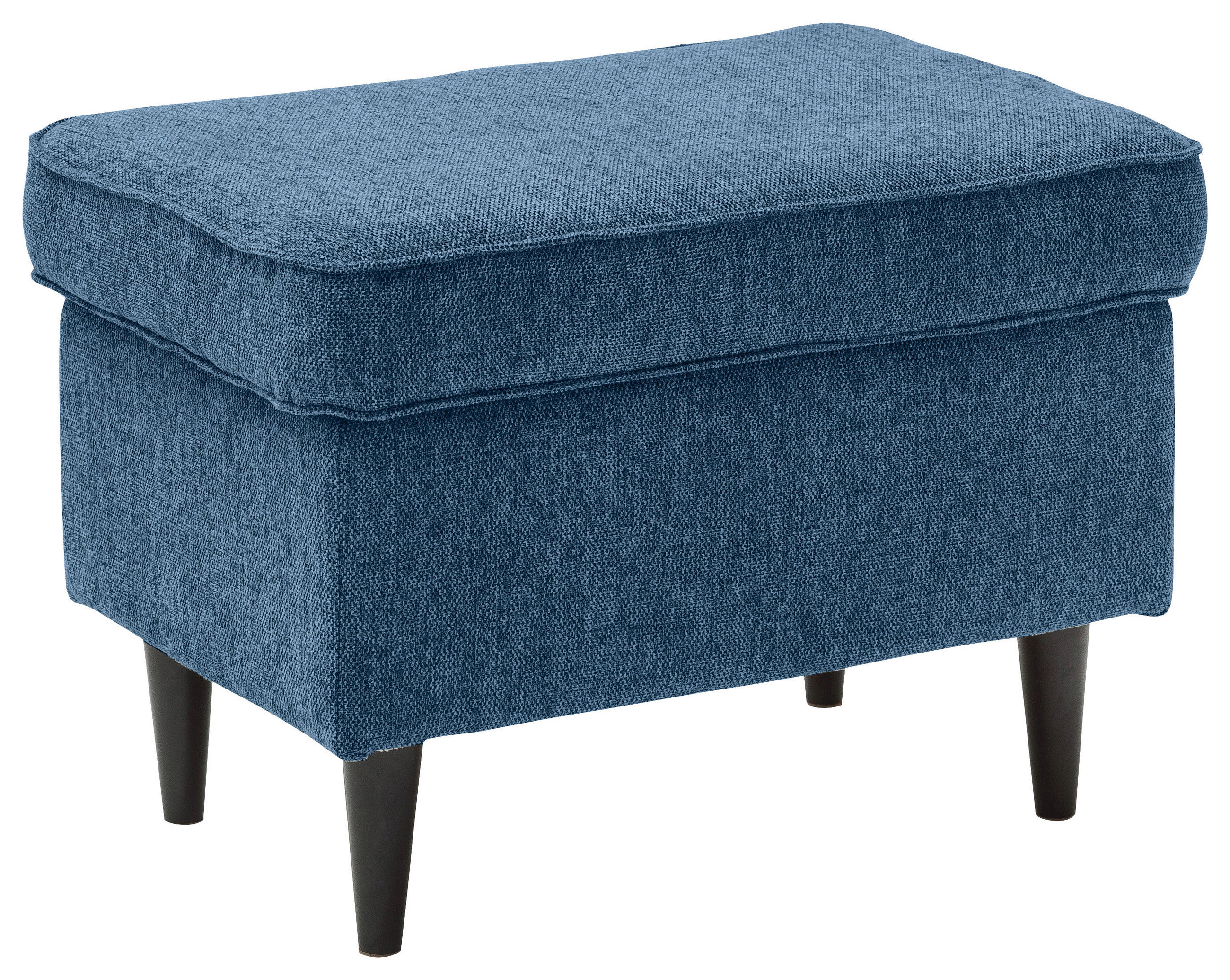 HOCKER Webstoff Dunkelblau  - Schwarz/Dunkelblau, Basics, Textil (63/43/42cm) - MID.YOU