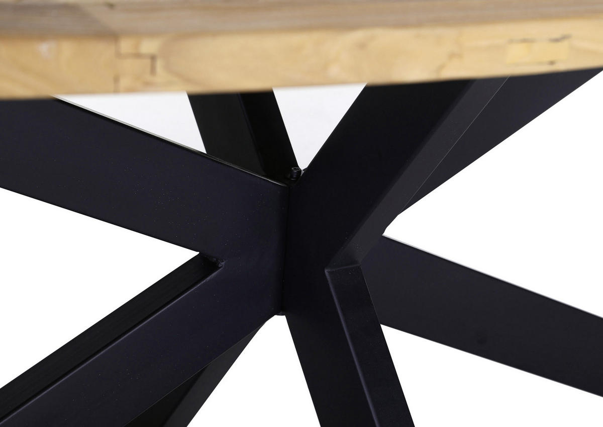 ESSTISCH in Holz 254/135/78 cm  - Ulmefarben/Schwarz, LIFESTYLE, Holz/Metall (254/135/78cm) - Ambia Home