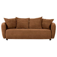 SCHLAFSOFA Flachgewebe Rostfarben  - Rostfarben/Schwarz, Konventionell, Kunststoff/Textil (250/74/108cm) - Carryhome