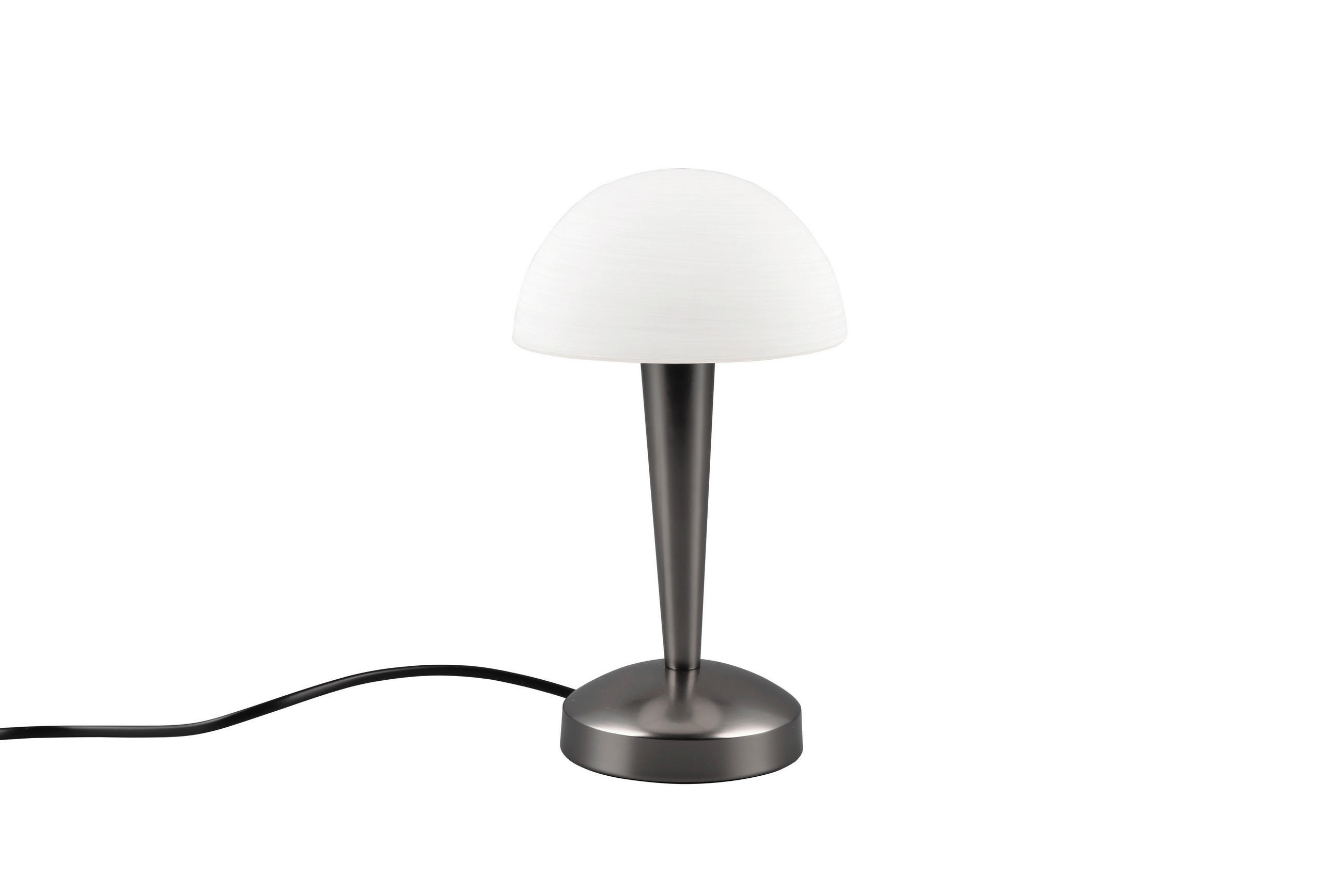 TISCHLEUCHTE CANARIA 15/26,5 cm  - Chromfarben/Schwarz, Basics, Glas/Metall (15/26,5cm)