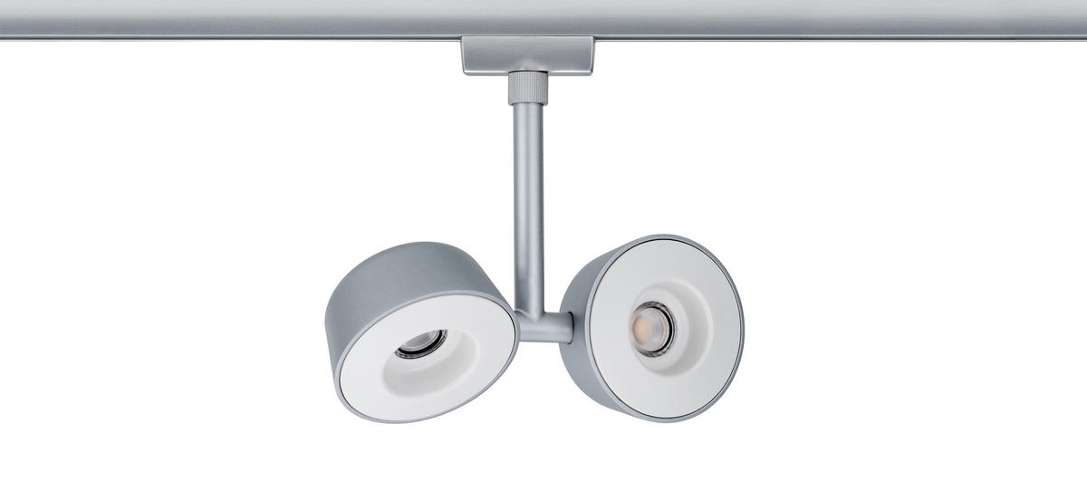 URAIL SCHIENENSYSTEM-STRAHLER - Chromfarben, Design, Kunststoff/Metall (19/18/4cm) - Paulmann