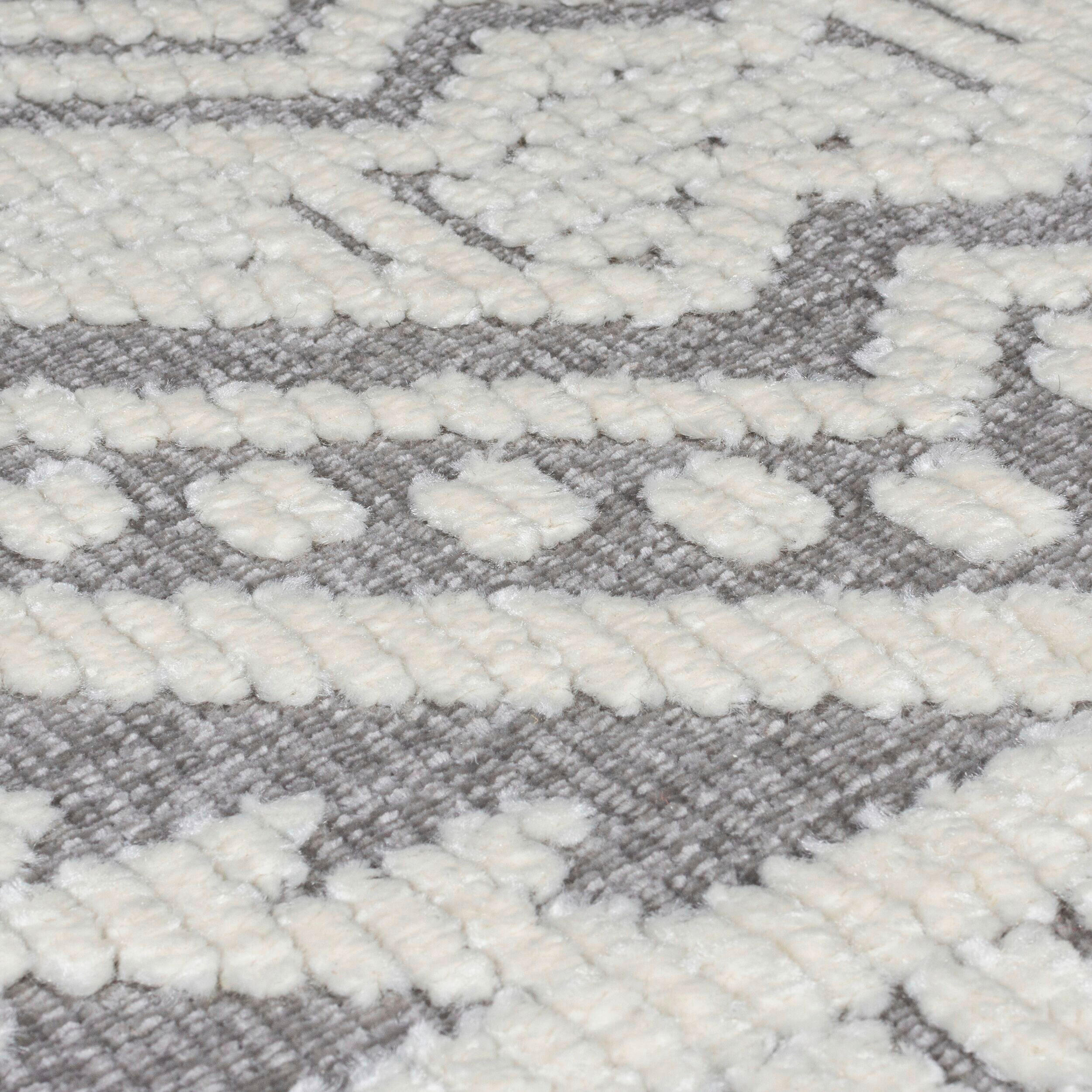 Thumbnail - Xora Webteppich Verve, Dunkelgrau, Textil, Struktur, rechteckig, 80x160 cm, für Fußbodenheizung geeignet, in verschieden...