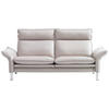 2-SITZER-SOFA Beige Echtleder  - Chromfarben/Beige, KONVENTIONELL, Leder/Metall (176/93/88cm) - Erpo