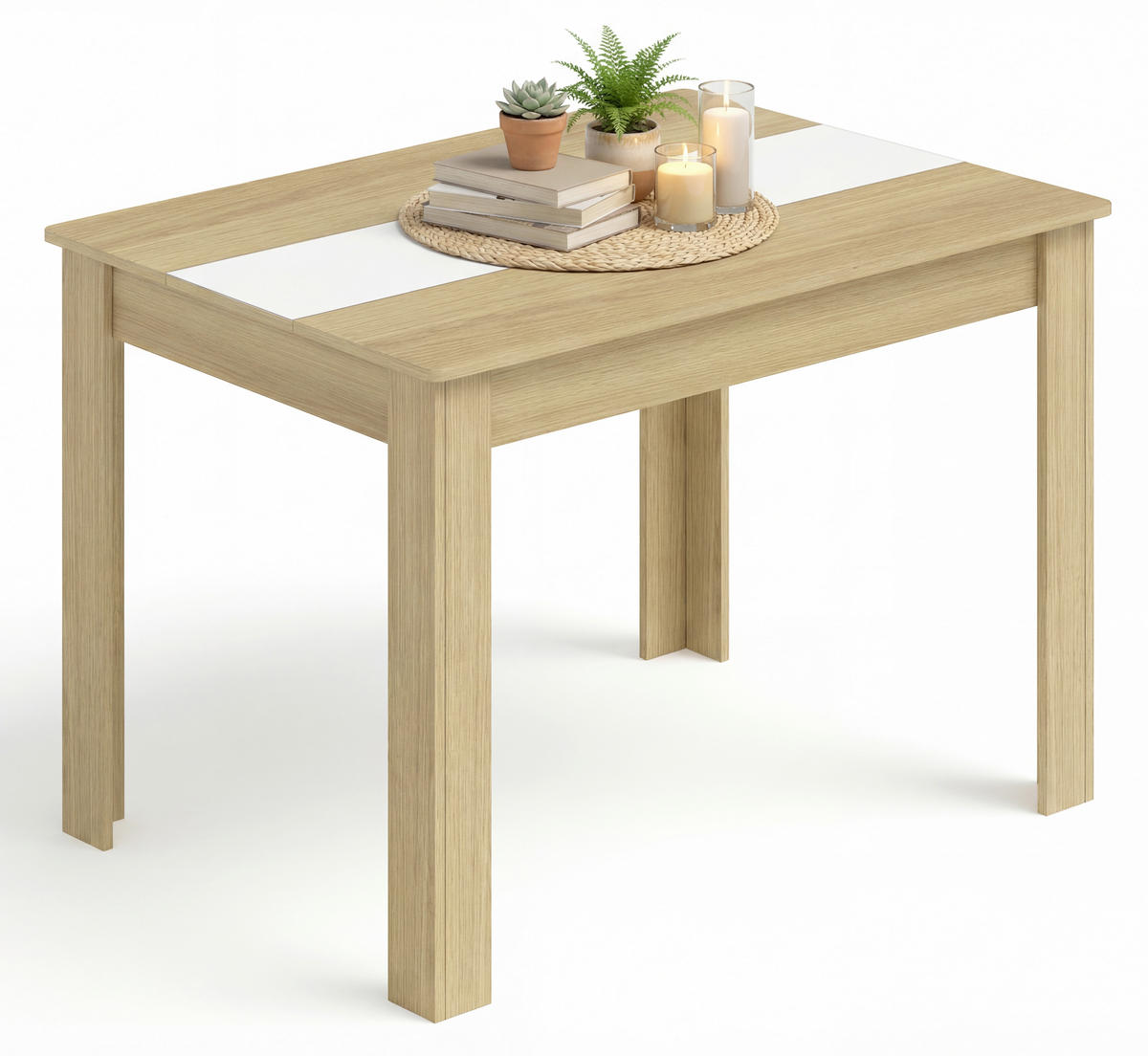 ESSTISCH      - Honigeiche/Weiß, MODERN, Holzwerkstoff (140/80/75cm) - MID.YOU