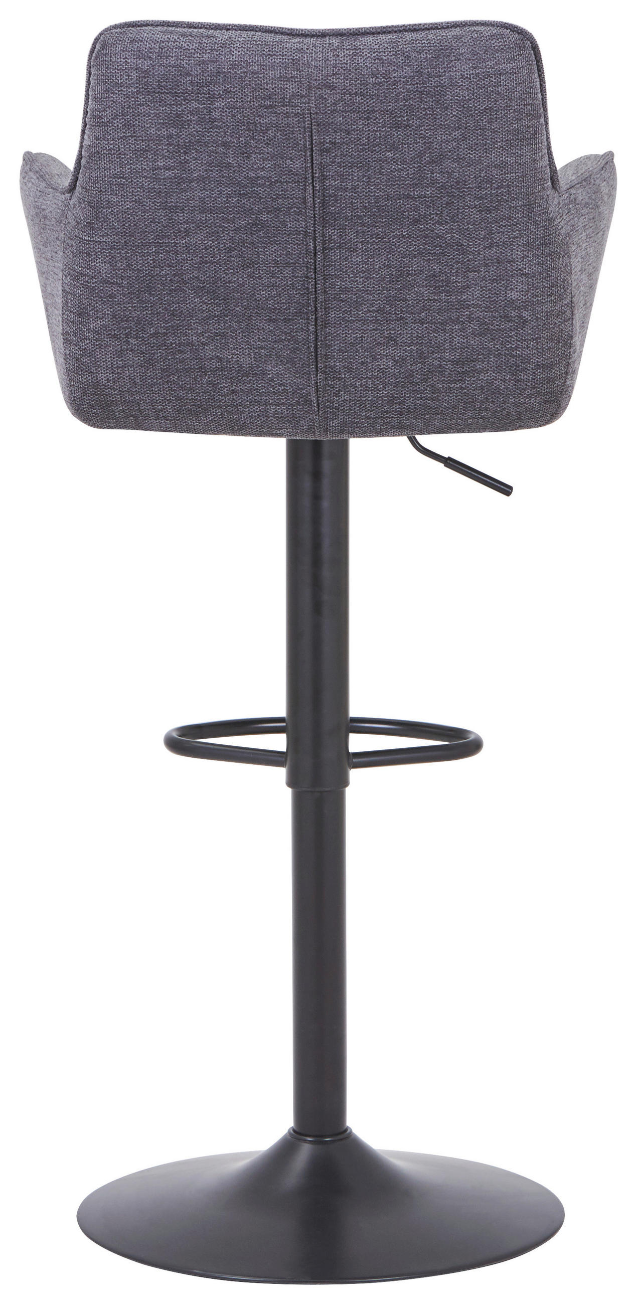 BARHOCKER in Metall, Textil Schwarz, Hellbraun  - Hellbraun/Schwarz, MODERN, Textil/Metall (55/91.5-113/52cm) - Livetastic