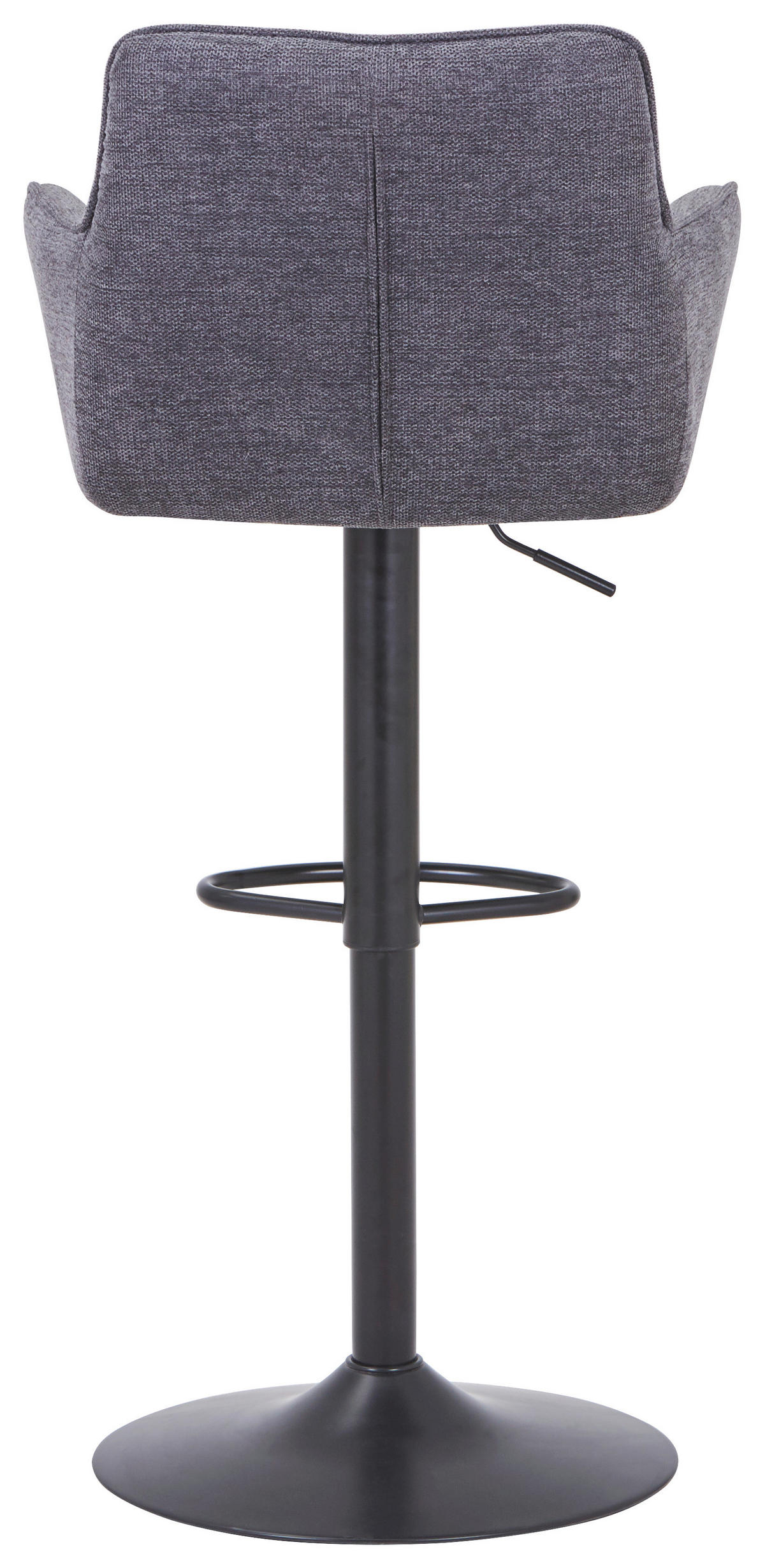 BARHOCKER in Metall, Textil Schwarz, Hellbraun  - Hellbraun/Schwarz, MODERN, Textil/Metall (55/91.5-113/52cm) - Livetastic