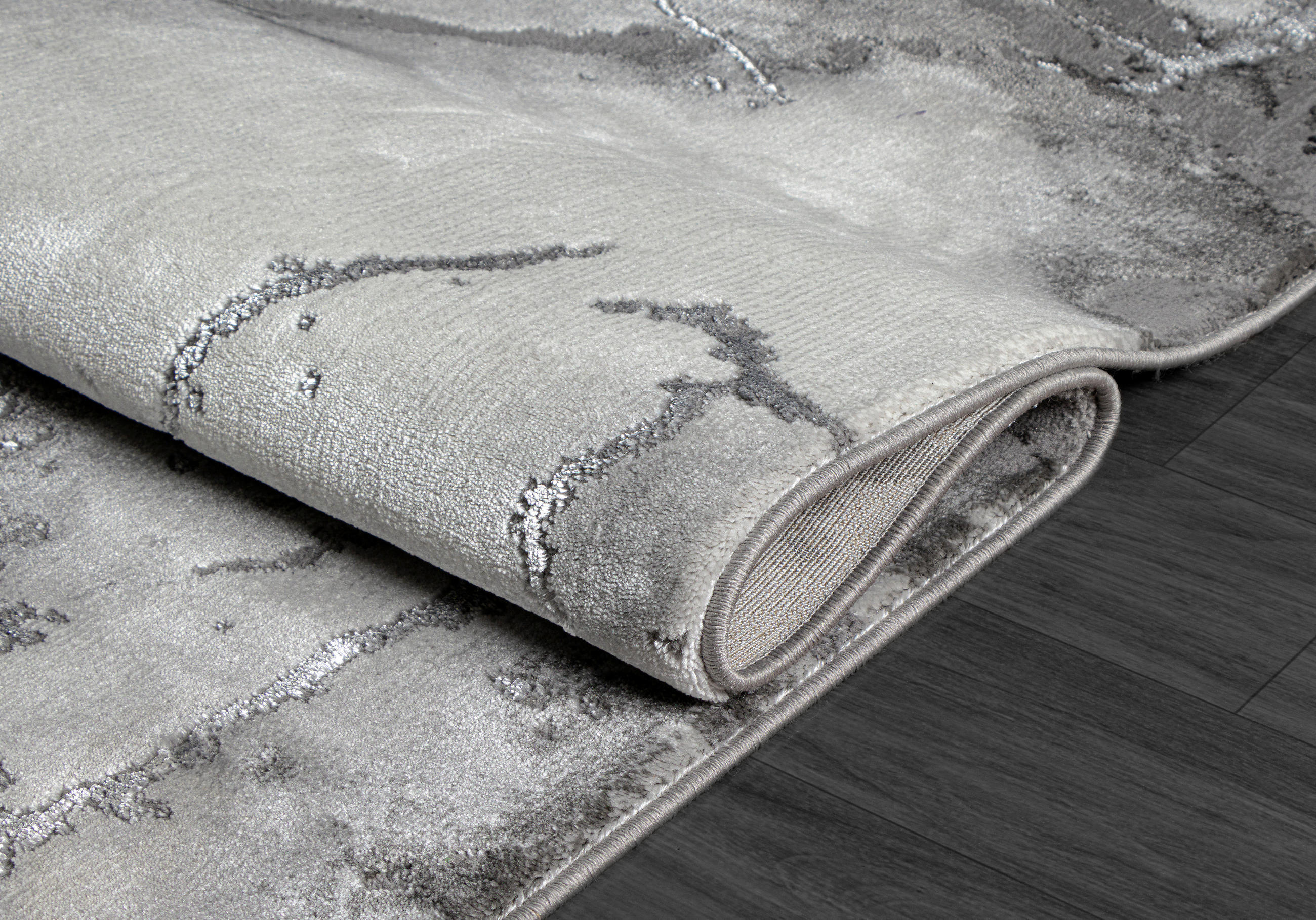 Thumbnail - Webteppich Craft, Grau, Textil, Struktur, rechteckig, 80x150 cm, Bsci, für Fußbodenheizung geeignet, Teppiche & Böden, T...