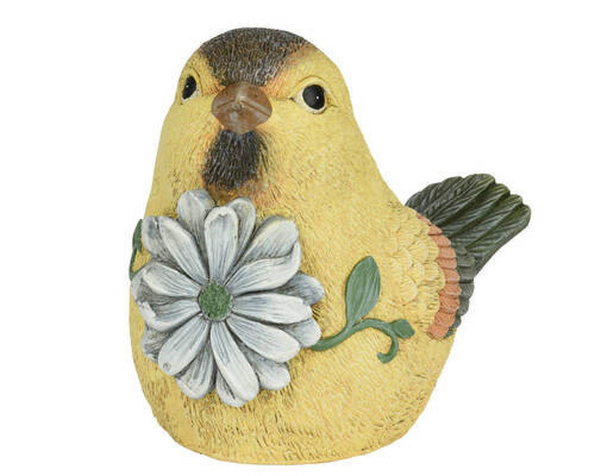 DEKOVOGEL - Gelb/Grau, LIFESTYLE, Stein (36,50/22,00/30,00cm)