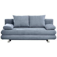 SCHLAFSOFA Flachgewebe Blau  - Chromfarben/Blau, Design, Kunststoff/Textil (196/74/90cm) - Carryhome