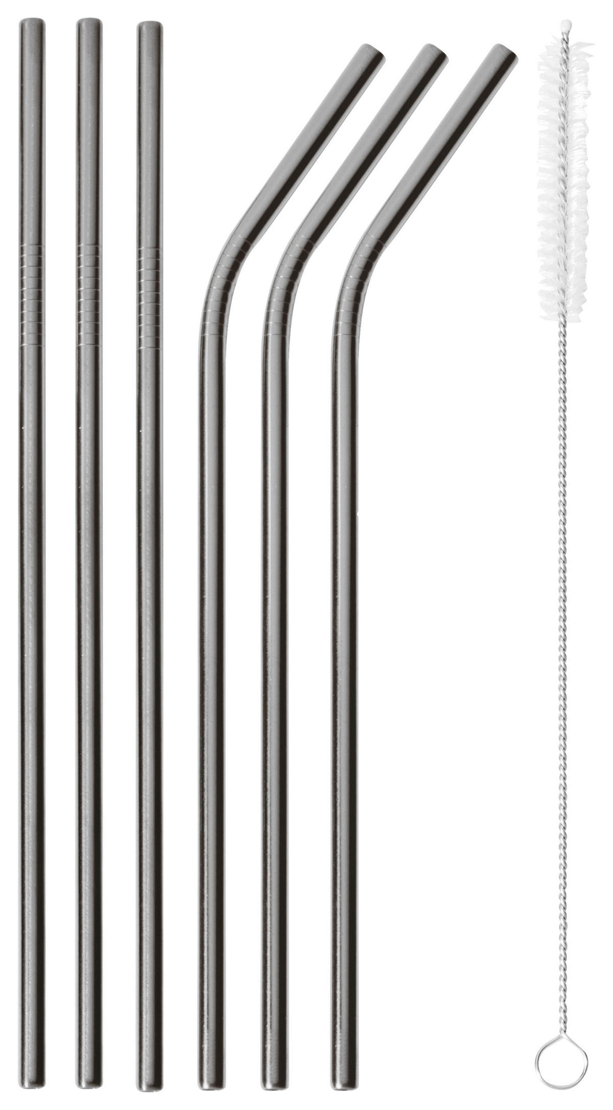 TRINKHALMSET - Schwarz, Basics, Metall (21,5cm) - Sambonet