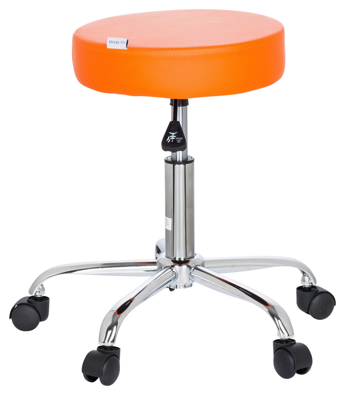 BÜROHOCKER Orange, Chromfarben  - Chromfarben/Orange, MODERN, Kunststoff/Textil (57/45/57cm) - MID.YOU