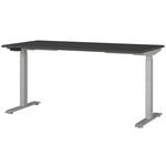 SCHREIBTISCH 160/80/72-118 cm  in Graphitfarben, Silberfarben  - Silberfarben/Graphitfarben, MODERN, Holzwerkstoff/Metall (160/80/72-118cm) - Novel