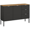 SIDEBOARD 120/80/42 cm Graphitfarben, Eiche Artisan  - Alufarben/Graphitfarben, Trend, Holzwerkstoff/Metall (120/80/42cm) - Stylife