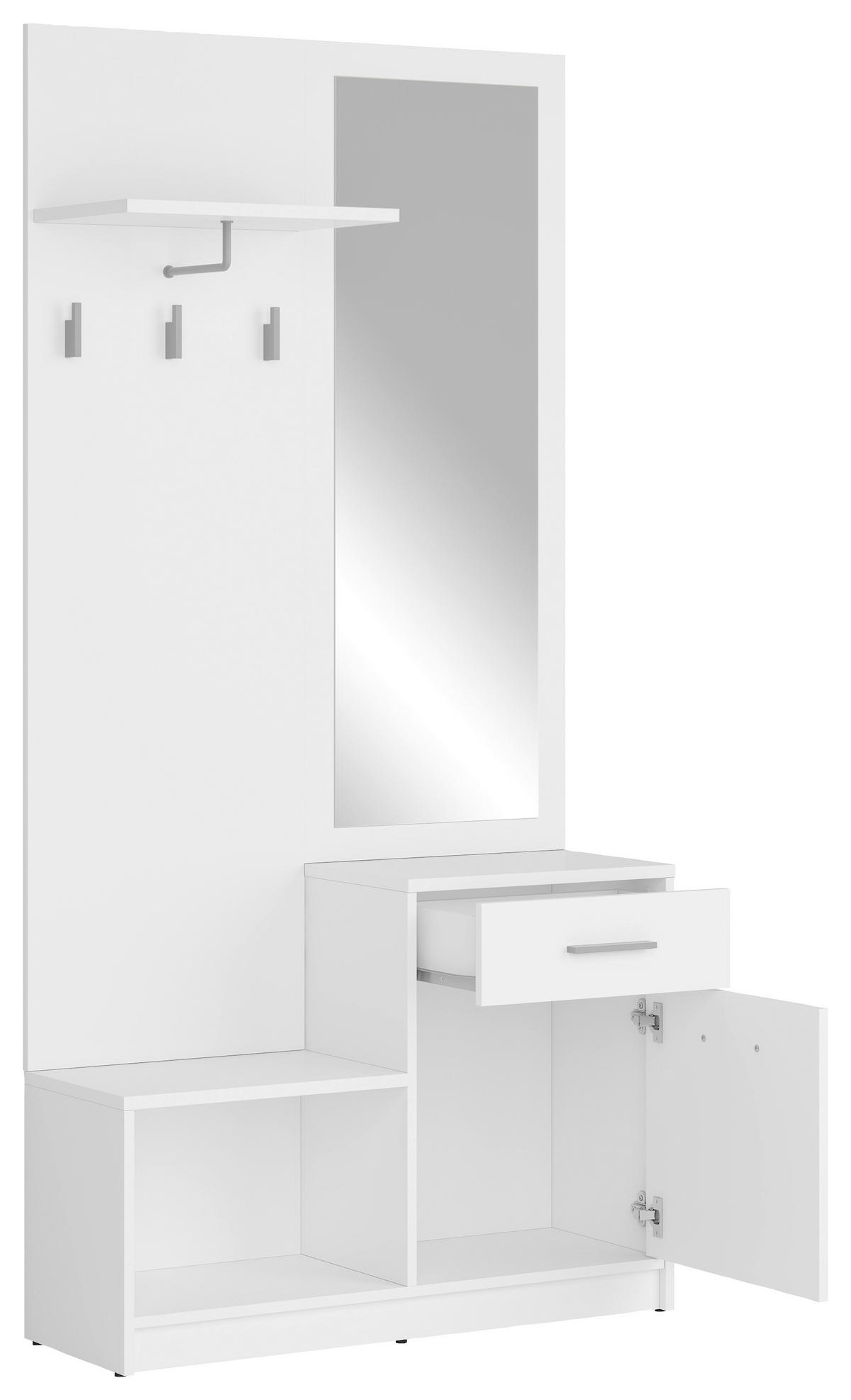 PREDSOBA bela - bela, Design, leseni material (90/185,5/30,5cm) - Livetastic