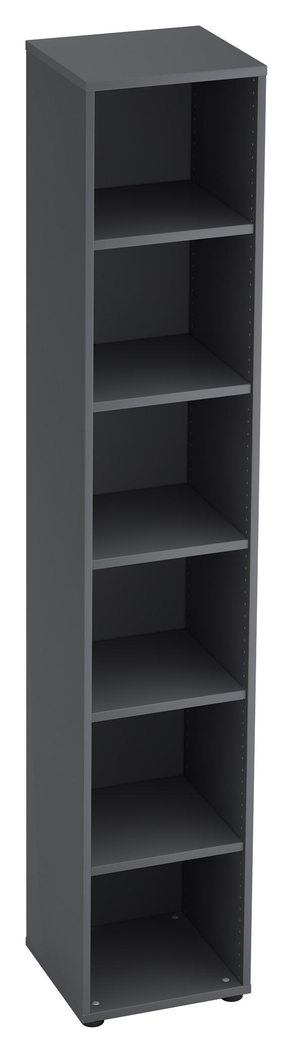 REGAL 40/215,6/40 cm Graphitfarben - Schwarz/Graphitfarben, KONVENTIONELL, Holzwerkstoff/Kunststoff (40/215,6/40cm) - Venda