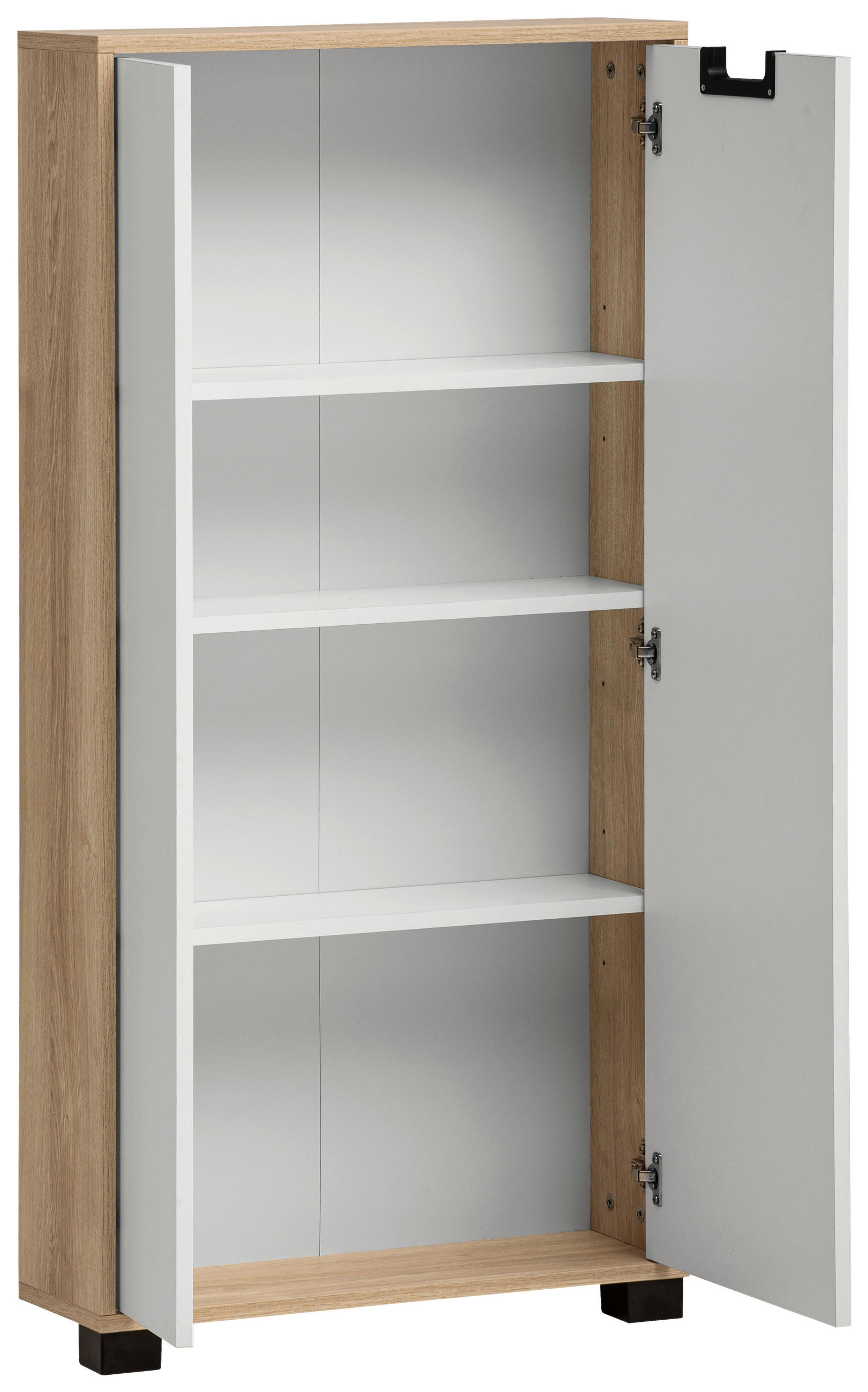 HIGHBOARD in 59,8/124/19,55 cm - Schwarz/Eiche Artisan, Design, Holzwerkstoff/Kunststoff (59,8/124/19,55cm) - MID.YOU