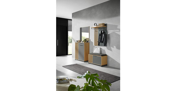 SCHUHSCHRANK 86/105/37 cm  - Eiche Bianco/Eichefarben, Design, Holz/Holzwerkstoff (86/105/37cm) - Dieter Knoll