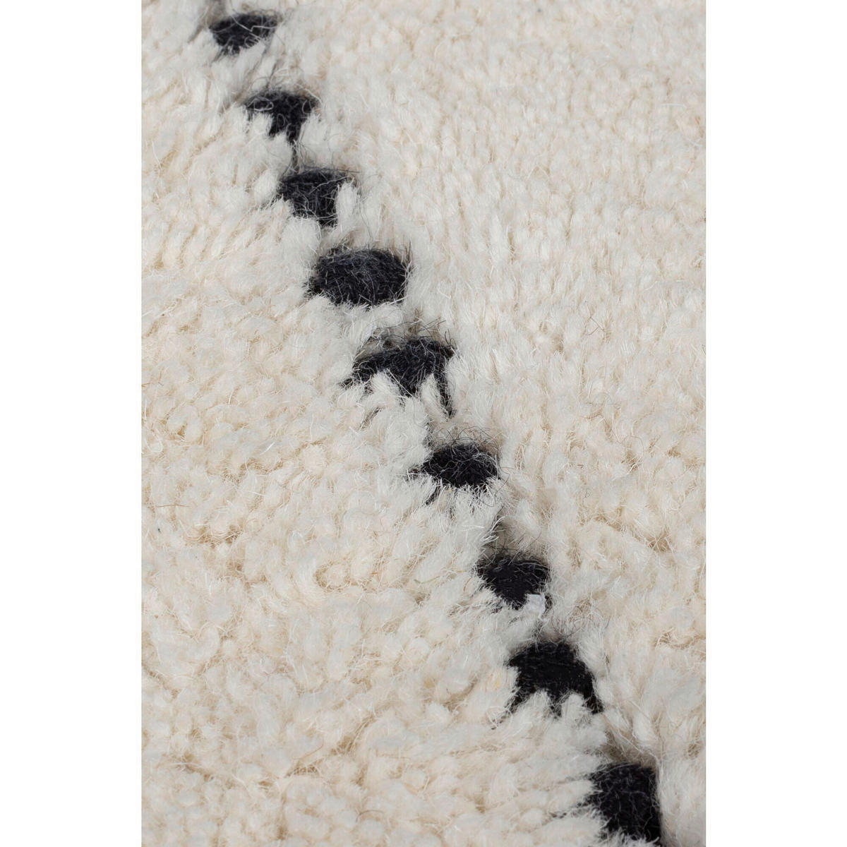 HANDWEBTEPPICH 200/290 cm DOTTIE LINEAR Schwarz, Weiß  - Schwarz/Weiß, KONVENTIONELL, Textil (200/290cm)